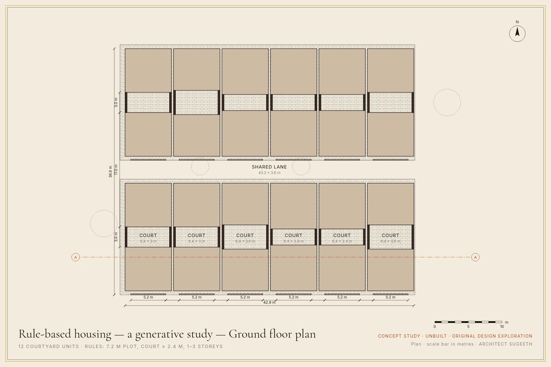 Ground floor plan · Concept study · not built