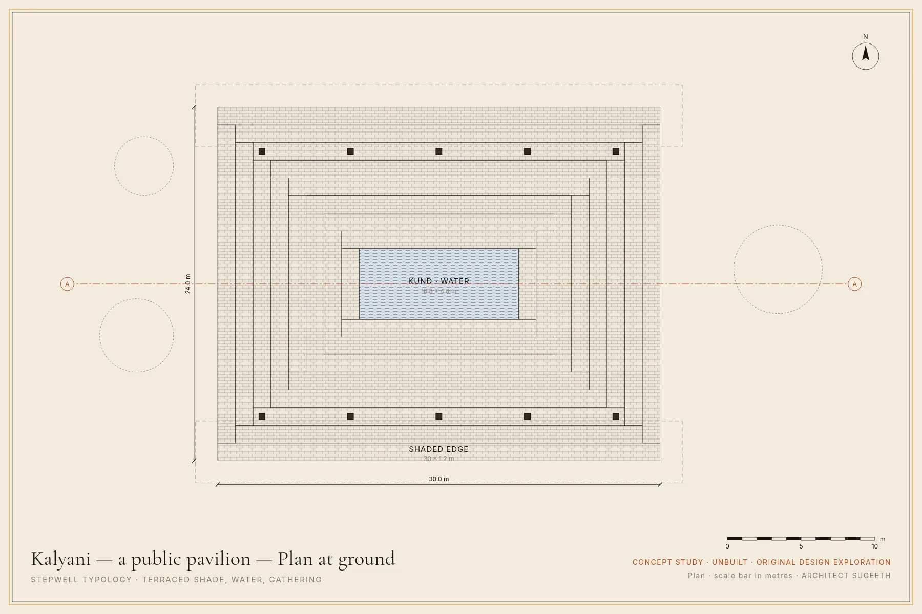 Plan at ground · Concept study · not built