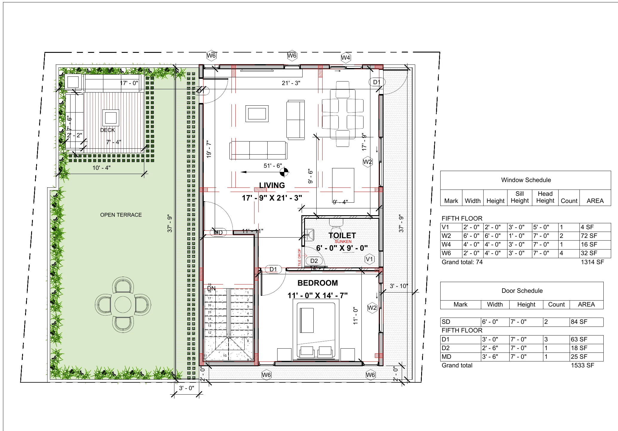 Fifth floor plan · concept
