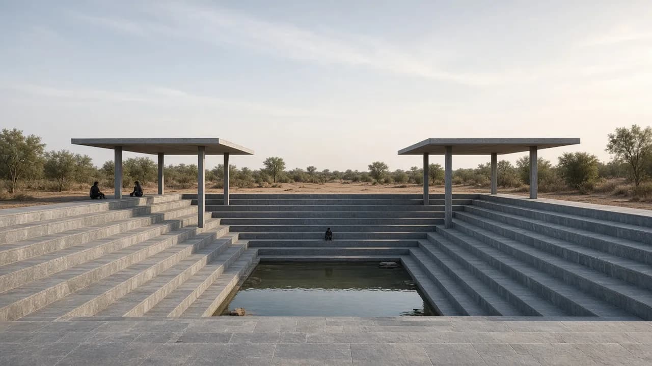 Kalyani — a public pavilion: Concept visualisation · AI-generated · not built